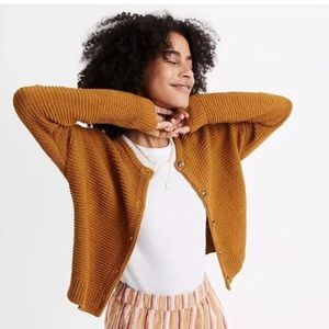 Madewell Deville Cardigan Sweater Antique Gold
